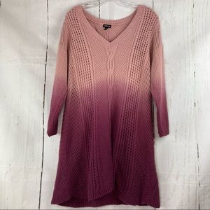 Pink Hombre Knit Tunic Sweater